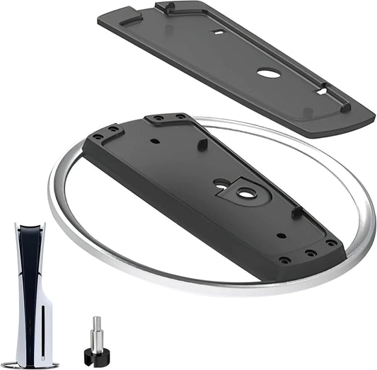 YLVOTER Vertical Stand Compatible with PS5 Slim & PS5 Console Vertical Play 5 Console Stand Non-Slip Base Mount for Play Station 5 Slim Disc & Digital Accessories
